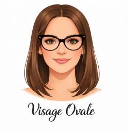 Visage ovale avec lunettes – femme