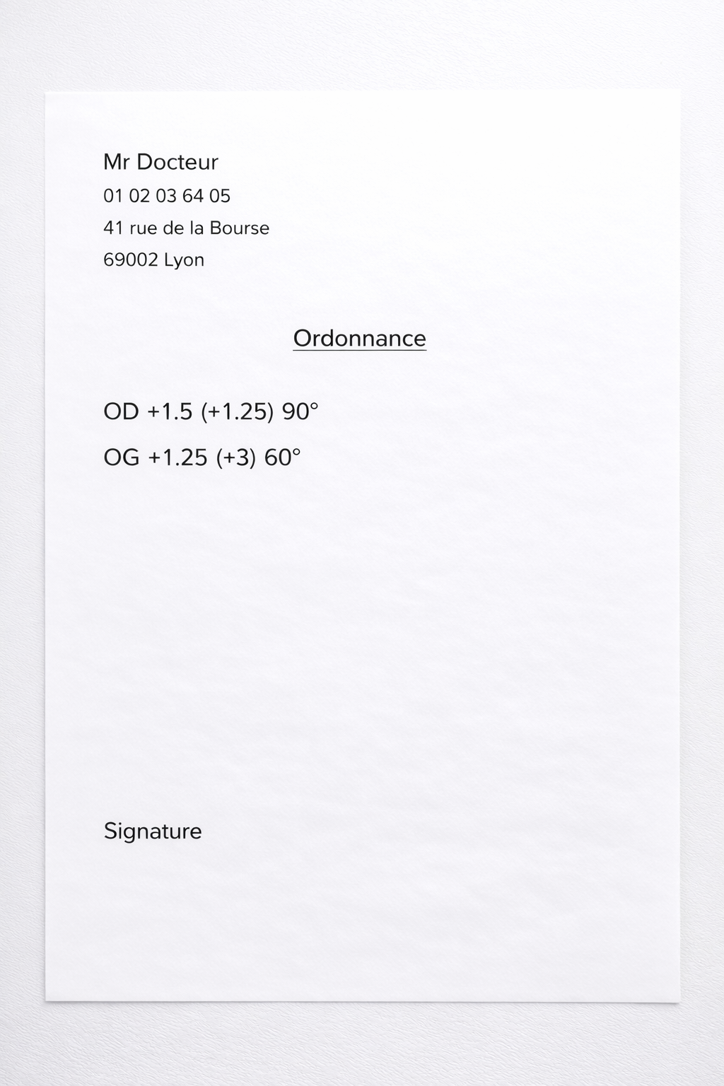 Comment lire mon ordonnance de lunettes ?